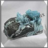 GRENOUILLES (Couple) - AMAZONITE - 150x110x85 mm - 1900 grammes - A001