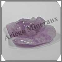 GRENOUILLE - AMETHYSTE LAVANDE - 75x60x25 mm - 65 grammes - A002