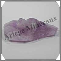 GRENOUILLE - AMETHYSTE LAVANDE - 75x60x25 mm - 65 grammes - A002