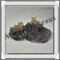 GRENOUILLES (Couple) - FLUORITE JAUNE - 130x90x55 mm - 440 grammes - A001