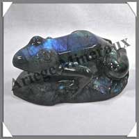 GRENOUILLE - LABRADORITE - 140x65x65 mm - 840 grammes - A001
