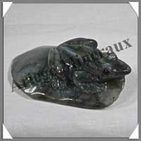 GRENOUILLE - LABRADORITE - 100x65x30 mm - 160 grammes - A002