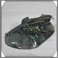 GRENOUILLE - LABRADORITE - 100x65x30 mm - 160 grammes - A002