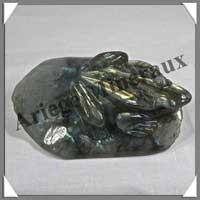 GRENOUILLE - LABRADORITE - 100x65x30 mm - 160 grammes - A002