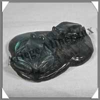 GRENOUILLES (Couple)  - LABRADORITE - 110x85x30 mm - 230 grammes - A004