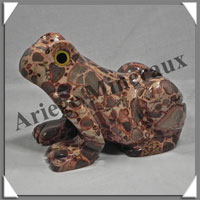 GRENOUILLE - LEOPARDITE (Jaspe Lopard) - 140x105x80 mm - 1 140 grammes - A001