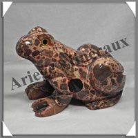GRENOUILLE - LEOPARDITE (Jaspe Lopard) - 145x110x90 mm - 1 370 grammes - A002