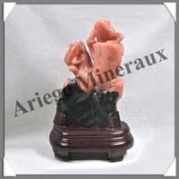 GRENOUILLES (Couple) - OPALE ROSE - 220x140x65 mm - 1300 grammes - A001