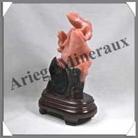 GRENOUILLES (Couple) - OPALE ROSE - 220x140x65 mm - 1300 grammes - A001