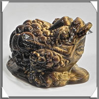 GRENOUILLE - OEIL de TIGRE - 50x40x15 mm - 180 grammes - A001