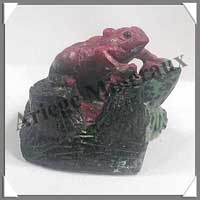 GRENOUILLE - ZOIZITE RUBIS - 50x50x45 mm - 115 grammes - C001