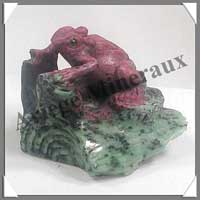 GRENOUILLE - ZOIZITE RUBIS - 50x50x45 mm - 115 grammes - C001