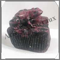 GRENOUILLE - ZOIZITE RUBIS - 50x45x45 mm - 150 grammes - C002