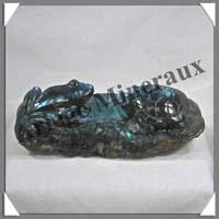 GRENOUILLE et TORTUE - LABRADORITE - 125x50x50 mm - 340 grammes - A001