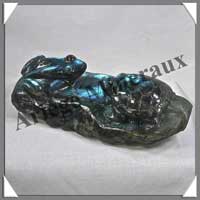 GRENOUILLE et TORTUE - LABRADORITE - 125x50x50 mm - 340 grammes - A001