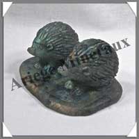 HERISSONS (Couple) - LABRADORITE - 90x45x40 mm - 220 grammes - A001