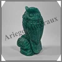 HIBOU - AMAZONITE - 100x55x50 mm - 380 grammes - A001