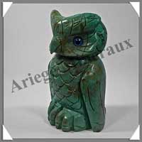 HIBOU - CHRYSOCOLLE - 115x75x50 mm - 535 grammes - A001