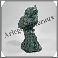 HIBOU - JASPE VERTE - 145x85x60 mm - 570 grammes - A001