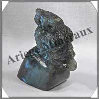 HIBOU - LABRADORITE - 80x65x40 mm - 300 grammes - A001