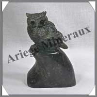 HIBOU - LABRADORITE - 100x65x35 mm - 270 grammes - A002