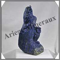 HIBOUX (Couple) - LAPIS LAZULI - 170x80x80 mm - 890 grammes - A001