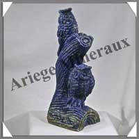 HIBOUX (Couple) - LAPIS LAZULI - 170x80x80 mm - 890 grammes - A001