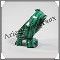 HIBOU - MALACHITE - 60x30x20 mm - 52 grammes - B001