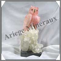 HIBOU - QUARTZ ROSE - 260 mm - 3840 grammes - A001