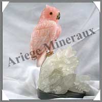 HIBOU - QUARTZ ROSE - 260 mm - 3840 grammes - A001