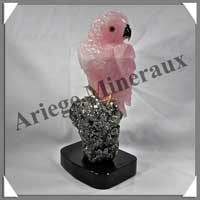 HIBOU - QUARTZ ROSE - 220x120x110 mm - 2560 grammes - A005