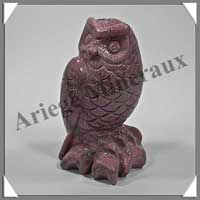 HIBOU - RHODONITE - 70x45x40 mm - 230 grammes - A001