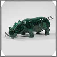 HIPPOPOTAME - MALACHITE - 75x30x25 mm - 91 grammes - B001