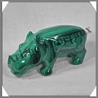 HIPPOPOTAME - MALACHITE - 90x40x30 mm - 200 grammes - P007