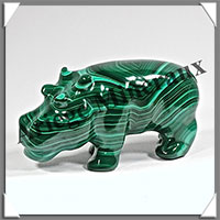 HIPPOPOTAME - MALACHITE - 80x45x30 mm - 210 grammes - P008