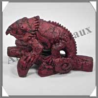 IGUANE - JASPE BRECHIQUE - 105x75x50 mm - 264 grammes - A001