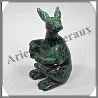 KANGOUROU - ZOIZITE RUBIS - 80x55x45 mm - 176 grammes - A001