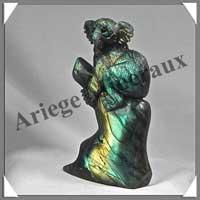 KOALA - LABRADORITE - 110x70x30 mm - 260 grammes - A001