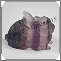 LAPIN - FLUORITE VIOLETTE - 80x60x45 mm - 213 grammes - A001
