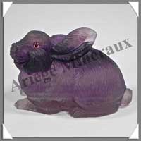 LAPIN - FLUORITE VIOLETTE - 70x50x45 mm - 206 grammes - A002