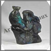 LAPIN - LABRADORITE - 75x70x25 mm - 170 grammes - A001