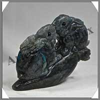 LAPINS (Couple) - LABRADORITE - 80x55x25 mm - 135 grammes - A003