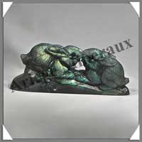 LAPINS (Couple) - LABRADORITE - 100x40x25 mm - 140 grammes - A004