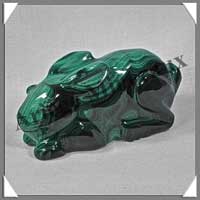 LAPIN - MALACHITE - 85x45x30 mm - 232 grammes - P002
