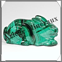 LAPIN - MALACHITE - 85x45x30 mm - 203 grammes - P003