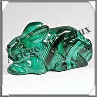 LAPIN - MALACHITE - 85x45x30 mm - 203 grammes - P003