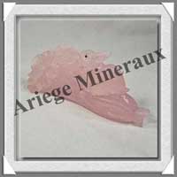 LAPIN - QUARTZ ROSE - 150x60x20 mm - 315 grammes - A001