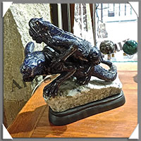 LEZARDS (Couple) - LAPIS LAZULI - 250x190x120  mm - 3 020 grammes - A001