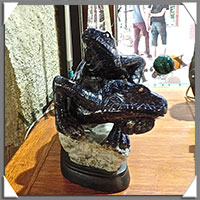 LEZARDS (Couple) - LAPIS LAZULI - 250x190x120  mm - 3 020 grammes - A001