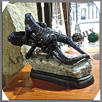 LEZARDS (Couple) - LAPIS LAZULI - 250x190x120  mm - 3 020 grammes - A001